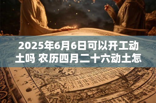 2026年6月6日可以开工动土吗 农历四月二十六动土怎么样