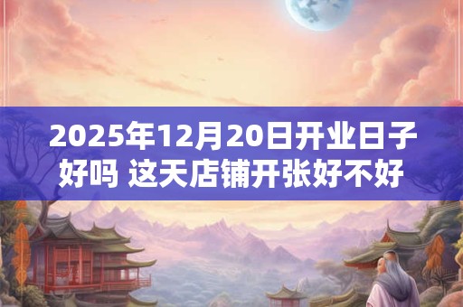 2025年12月20日开业日子好吗 这天店铺开张好不好