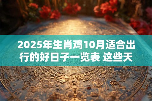 2025年生肖鸡10月适合出行的好日子一览表 这些天是吉日