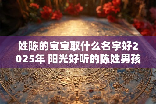 姓陈的宝宝取什么名字好2025年 阳光好听的陈姓男孩起名