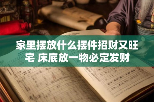 家里摆放什么摆件招财又旺宅 床底放一物必定发财