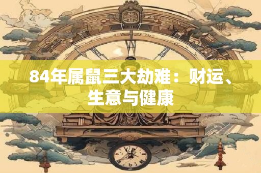 84年属鼠三大劫难：财运、生意与健康