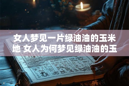 女人梦见一片绿油油的玉米地 女人为何梦见绿油油的玉米地