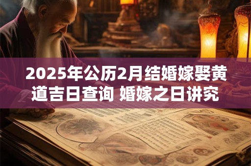 2025年公历2月结婚嫁娶黄道吉日查询 婚嫁之日讲究什么