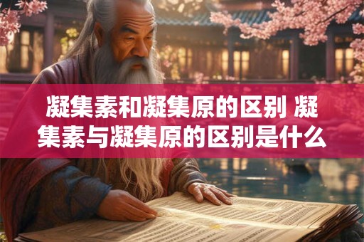 凝集素和凝集原的区别 凝集素与凝集原的区别是什么