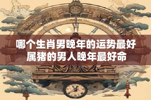 哪个生肖男晚年的运势最好 属猪的男人晚年最好命