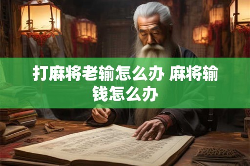 打麻将老输怎么办 麻将输钱怎么办