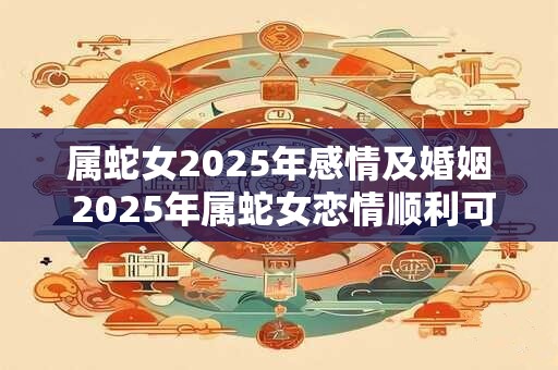 属蛇女2025年感情及婚姻 2025年属蛇女恋情顺利可否步入婚姻殿堂