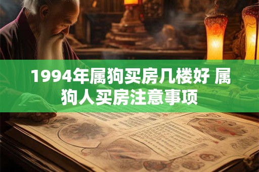 1994年属狗买房几楼好 属狗人买房注意事项
