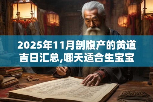 2025年11月剖腹产的黄道吉日汇总,哪天适合生宝宝？