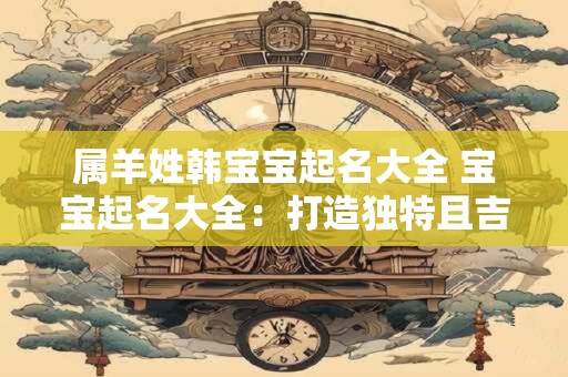 属羊姓韩宝宝起名大全 宝宝起名大全：打造独特且吉祥的名字