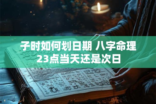 子时如何划日期 八字命理23点当天还是次日