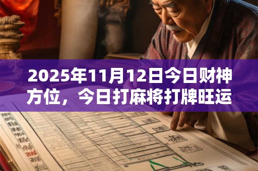 2025年11月12日今日财神方位，今日打麻将打牌旺运方位