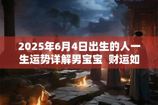 2025年6月4日出生的人一生运势详解男宝宝  财运如何