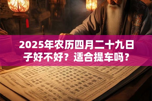 2025年农历四月二十九日子好不好？适合提车吗？