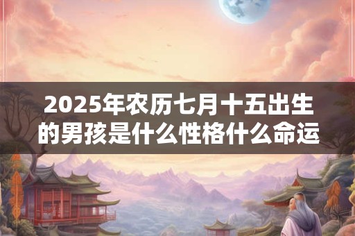 2025年农历七月十五出生的男孩是什么性格什么命运