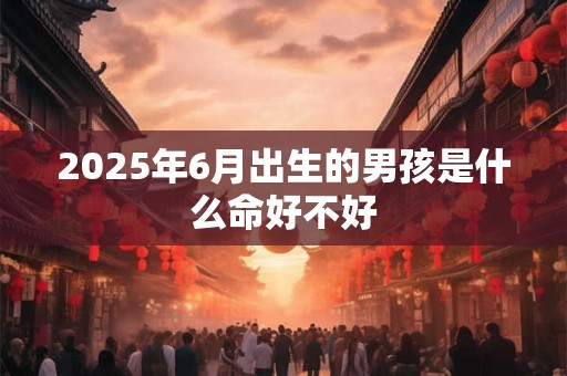 2026年6月出生的男孩是什么命好不好 2026年6月出生的男孩是什么命好不好