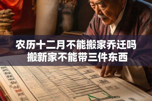 农历十二月不能搬家乔迁吗 搬新家不能带三件东西