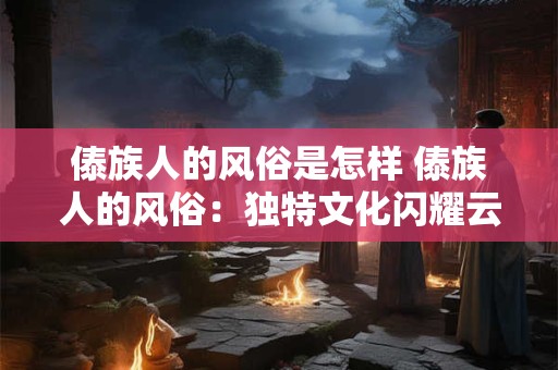 傣族人的风俗是怎样 傣族人的风俗：独特文化闪耀云南的魅力