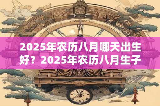 2025年农历八月哪天出生好？2025年农历八月生子吉日