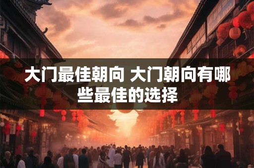 大门最佳朝向 大门朝向有哪些最佳的选择