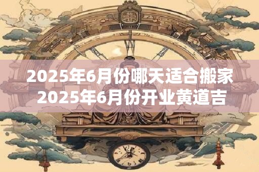 2025年6月份哪天适合搬家 2025年6月份开业黄道吉日