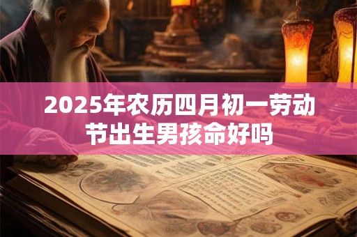 2025年农历四月初一劳动节出生男孩命好吗