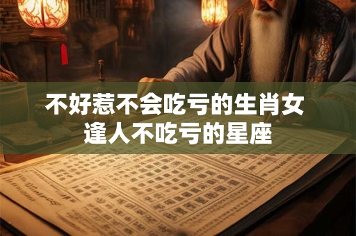 不好惹不会吃亏的生肖女 逢人不吃亏的星座