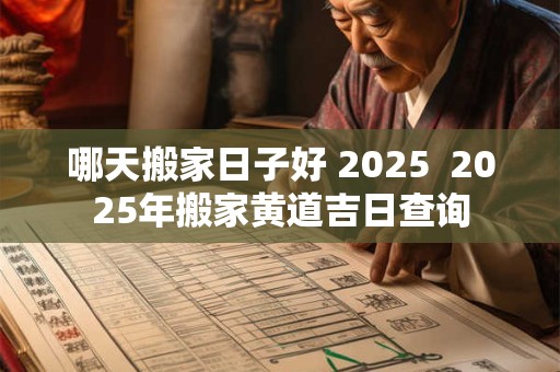 哪天搬家日子好 2025  2025年搬家黄道吉日查询