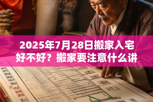 2025年7月28日搬家入宅好不好?搬家要注意什么讲究? 2025年7月28日搬家入宅好不好?搬家要注意什么讲究?