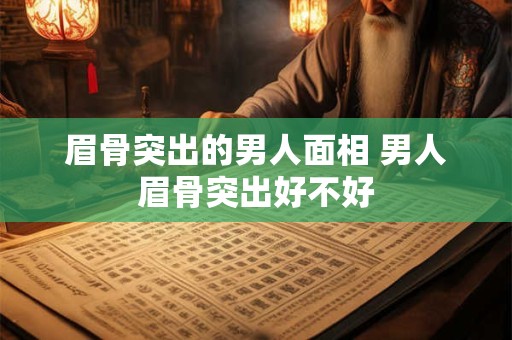 眉骨突出的男人面相 男人眉骨突出好不好