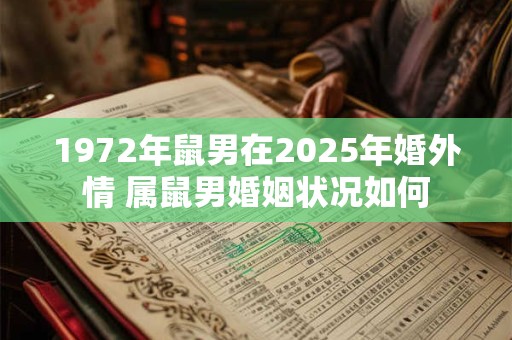 1972年鼠男在2025年婚外情 属鼠男婚姻状况如何