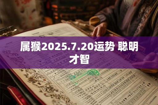 属猴2025.7.20运势 聪明才智