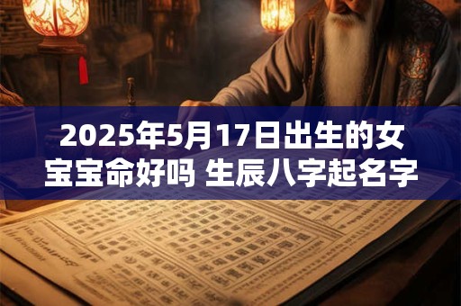 2025年5月17日出生的女宝宝命好吗 生辰八字起名字