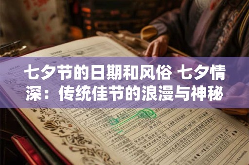 七夕节的日期和风俗 七夕情深：传统佳节的浪漫与神秘