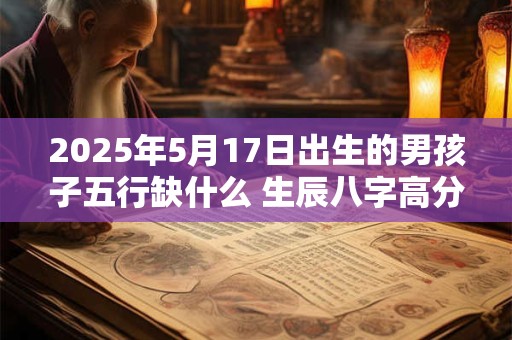 2025年5月17日出生的男孩子五行缺什么 生辰八字高分取名