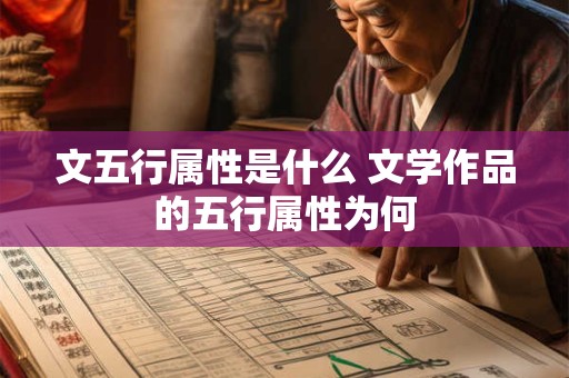 文五行属性是什么 文学作品的五行属性为何