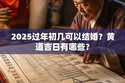 2025过年初几可以结婚？黄道吉日有哪些？