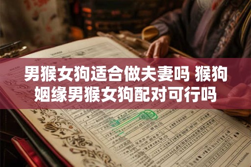 男猴女狗适合做夫妻吗 猴狗姻缘男猴女狗配对可行吗 男猴女狗适合做夫妻吗 猴狗姻缘男猴女狗配对可行吗