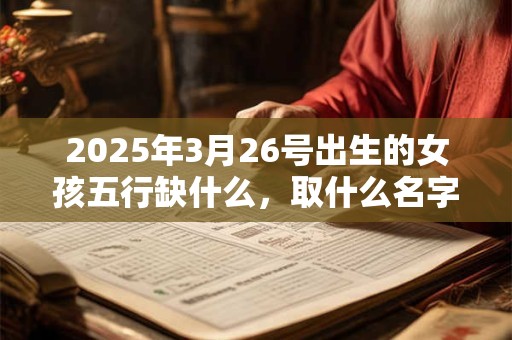 2025年3月26号出生的女孩五行缺什么，取什么名字好