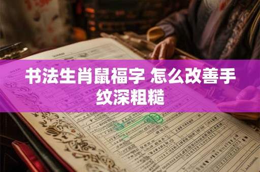 书法生肖鼠福字 怎么改善手纹深粗糙 书法生肖鼠福字 怎么改善手纹深粗糙