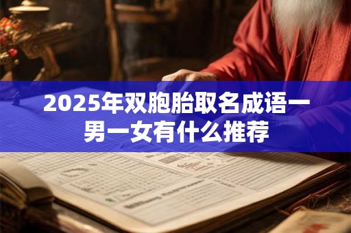 2025年双胞胎取名成语一男一女有什么推荐
