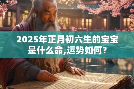 2025年正月初六生的宝宝是什么命,运势如何？