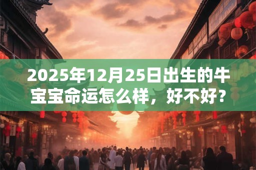 2025年12月25日出生的牛宝宝命运怎么样，好不好？