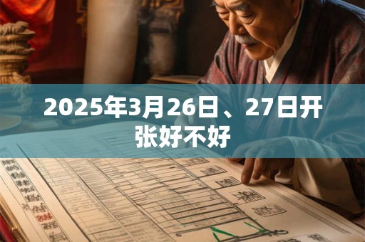 2025年3月26日、27日开张好不好