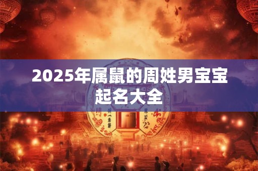 2025年属鼠的周姓男宝宝起名大全 2025年属鼠的周姓男宝宝起名大全