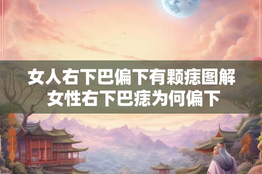 女人右下巴偏下有颗痣图解 女性右下巴痣为何偏下