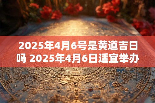 2025年4月6号是黄道吉日吗 2025年4月6日适宜举办什么活动吗