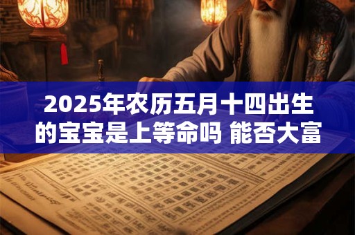 2025年农历五月十四出生的宝宝是上等命吗 能否大富大贵