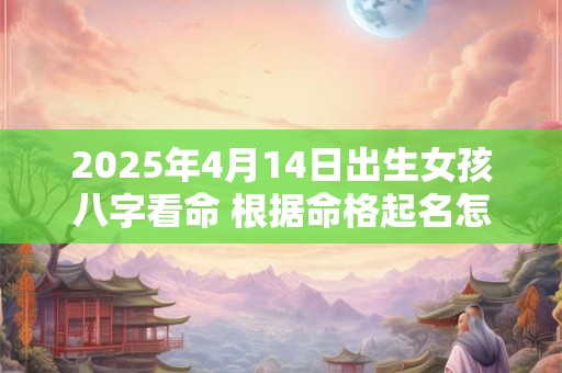 2025年4月14日出生女孩八字看命 根据命格起名怎么取